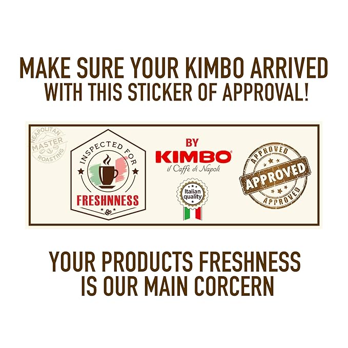 Kimbo Espresso Barista 100% Arabica | Whole Bean Coffee | Medium Roast | 9/13 Intensity | Naturally Sweet Flavor With Cytrus and Honey Notes | 2.2 Lbs Bag