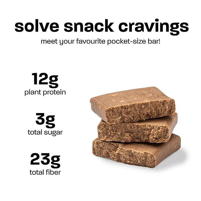 smul Plant Based Protein Bar – Cocoa Almond – 13g Protein Only 3g Sugar Gluten Free Non-GMO Vegan Dairy Free – High Fiber Snack to Satisfy and Sustain – 5 Pack
