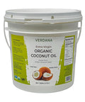Verdana Organic Extra Virgin Coconut Oil Food Grade Unrefined Cold Pressed USDA Organic 1 Gallon Bulk Value Size for Cooking Baking &amp Soap Making