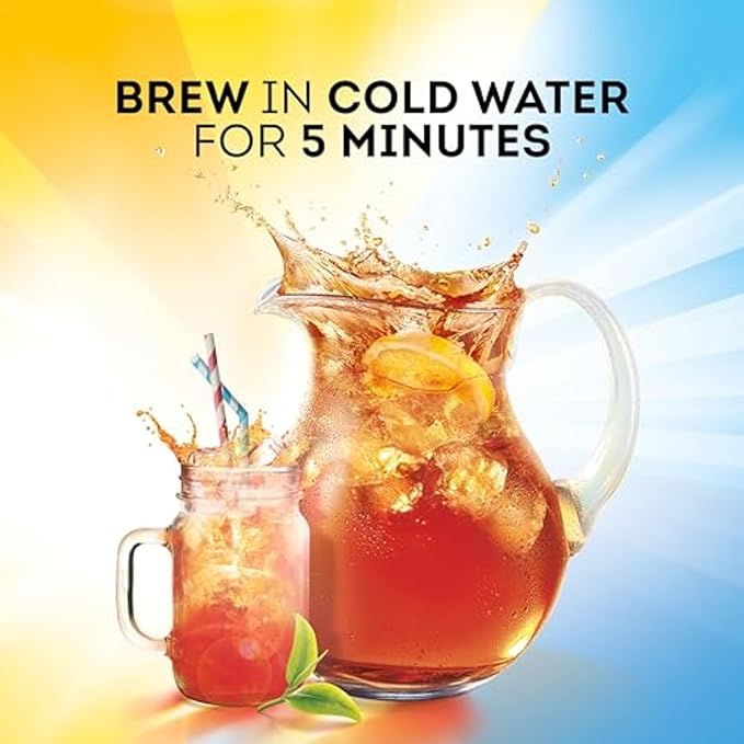 Lipton Decaf Cold Brew Iced Tea Bags Family Size Zero Calories Easy-To-Make with no boiling needed 66 Total Tea Bags (22ct - Pack of 3)