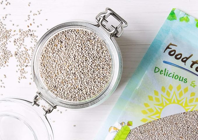 White Chia Seeds 20 Pounds – Whole Raw Kosher Keto Sirtfood Vegan Bulk. Rich in Omega 3 Omega 6 Fiber Protein. Great for Chia Pudding Yogurt Cereals Smoothies.
