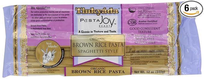 Tinkyada Brown Rice Pasta Spaghetti Organic 12-Ounce (Pack of 6)