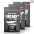 Kaimana Wild-Caught Ahi Tuna Jerky - Peppered | Rich in Omega-3s &amp High in Protein | All-Natural &amp Organic Fish Jerky (3 pack 2 oz)