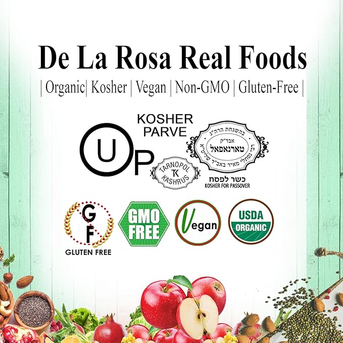 De La Rosa Organic Apple Cider Vinegar Raw &amp Unfiltered Kosher for Passover Vegan &amp Gluten Free Great for Salad Dressing &amp Marinades Apple Cider with The Mother 5 Liter (Pack of 1)
