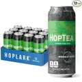 HOPLARK Sparkling HopTea – The GREEN TEA ONE – Tall 16fl oz cans (pack of 12) – Mosaic Hops and Sparkling Green Tea – L-Theanine – Antioxidants – Polyphenols – Unsweetened – Caffeinated – Zero Calorie