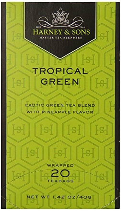 Harney &amp Sons Tea Tropical Green Prem Pack of 6 Size - 20 BAG Quantity - 1 Case