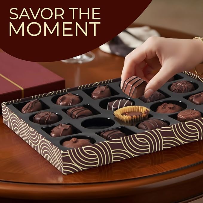 Cremelle Chocolate Gift Box 20 Pieces Collection of Easter Chocolate Gift Basket Perfect Chocolates Assortments for Any Occasion Holidays Birthdays Anniversaries Corporate Gourmet Gifts Baskets