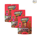 Louisville Jerky Co. Pepperoni Pizza Plant Based Jerky High Protein Vegan Snacks (3 Ounce 3-Pack) Gluten Free Vegetarian Non-GMO