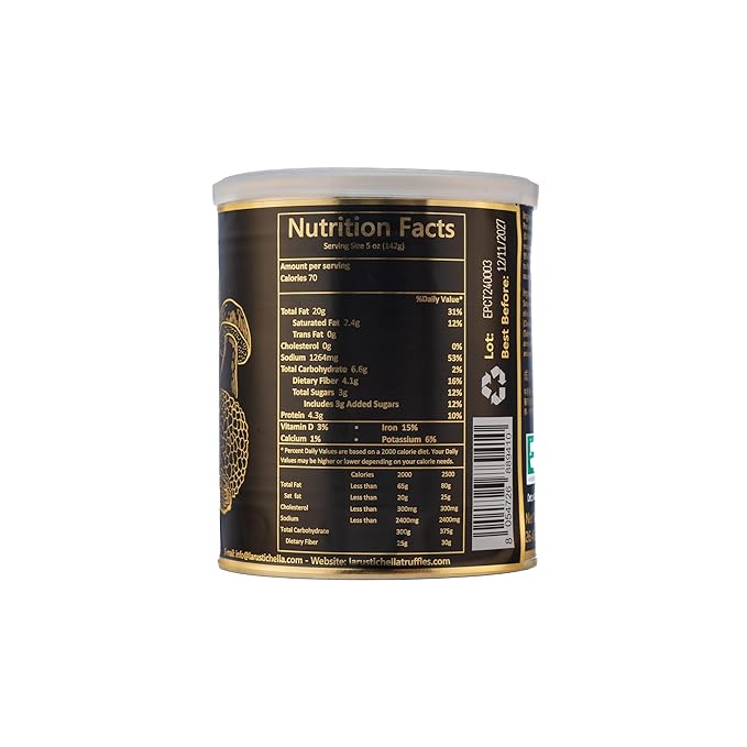 La Rustichella - Sauce with Porcini Mushroom Cubes and Black Truffle - 100% Made in Italy | Vegan Gluten-Free Cholesterol-Free (265 oz - 750gr)