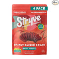 Stryve Protein Snacks - Better Than Jerky Steak Snacks. Protein Rich Beef Biltong | 32g Protein Sugar Free Carbs Free Gluten Free Dairy Free Keto &amp Paleo Friendly | Spicy Pepper Pack Of 4