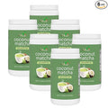 CAcafe Coconut Matcha - Instant Japanese Health Drink - Creamy &amp Sweet - Hot or Iced Green Tea Latte Mix - New Look Reduced Sugar - Non-GMO - No Artificial Flavors or Colors | 6-Pack
