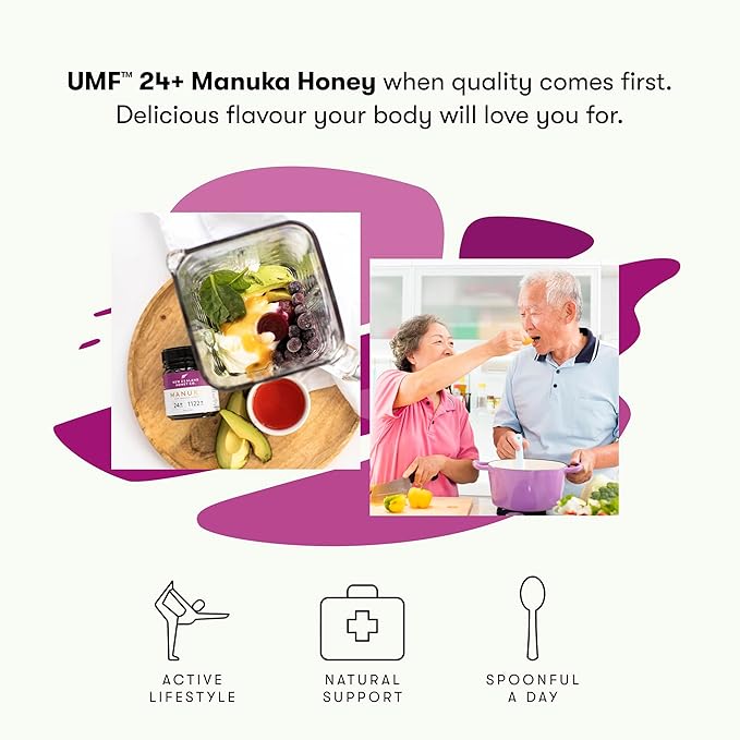 New Zealand Honey Co. Raw Manuka Honey UMF 24+ / MGO 1122+ | UMF Certified | 17.6oz | Pure Raw Honey
