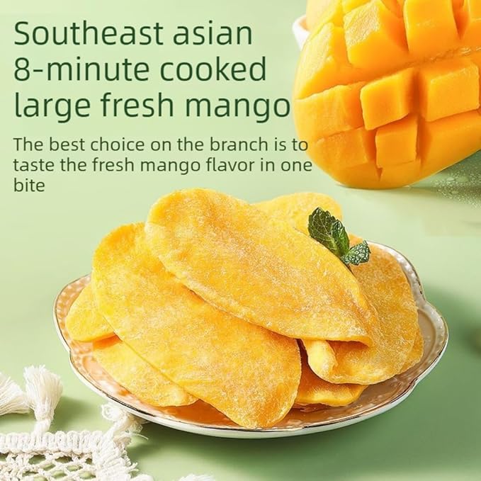 Premium Mango Dried Fruit 400g (80g x 5 Packs) Natural Sweet &amp Chewy No Artificial Additives Gluten-Free Snacking for Baking &amp Travel