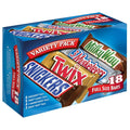 SNICKERS TWIX MILKY WAY &amp 3 MUSKETEERS Individually Wrapped Variety Pack Full Size Milk Chocolate Candy Bars Bulk Assortment 33.31 oz 18 Bars