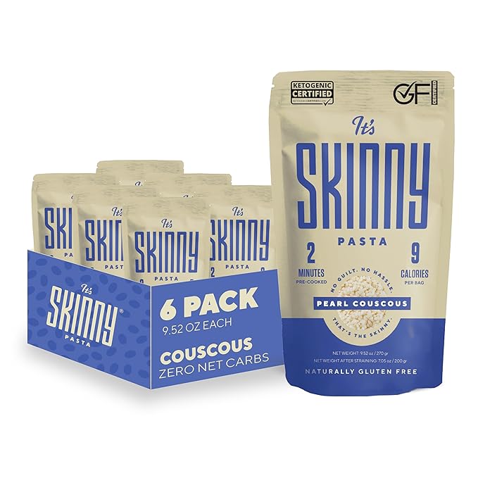 It’s Skinny Pasta Variety Pack and Pearl Couscous– Pre-Cooked Low Carb Konjac Shirataki Noodles &amp Pearl Couscous Gluten-Free Vegan Keto-Friendly (12-Pack)