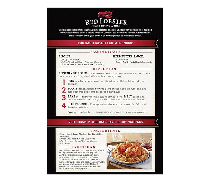 Red Lobster Biscuit Mix Cheddar Bay Honey Butter Rosemary Garlic Parmesan Variety Bundle With Raw Earth Colors Spoonatula