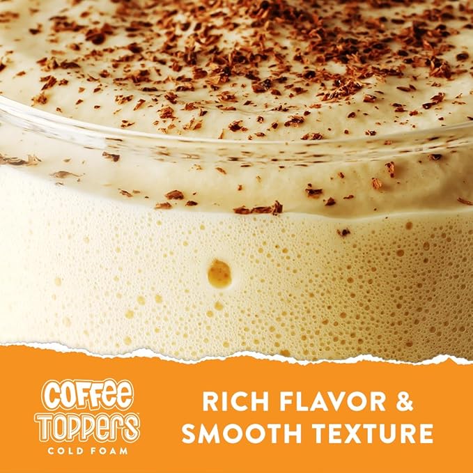 Coffee Toppers Cold Foam Salted Caramel 15 Ounce (Pack of 3) Be Your Own Barista Kosher
