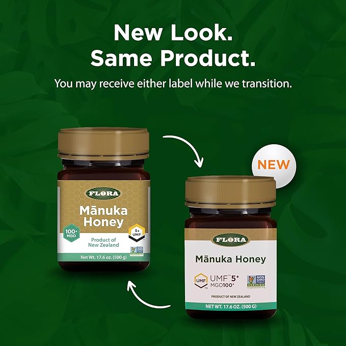 FLORA - Manuka Honey MGO 100+ UMF 5+ Sustainable Traceable 17.6 Oz