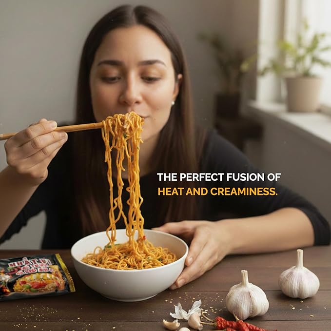 VIFON Nhat Vi Hot Chicken Cheese Flavor Instant Noodle 80 g (2.82 oz) | 30-Pack | Spicy Korean-Inspired Stir Noodles | Ready in 3 Minutes | Creamy Cheesy &amp Bold