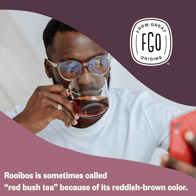 FGO Organic Rooibos Chai Tea 100 Count Eco-Conscious Tea Bags Resealable Bag Packaging May Vary (Pack of 1)