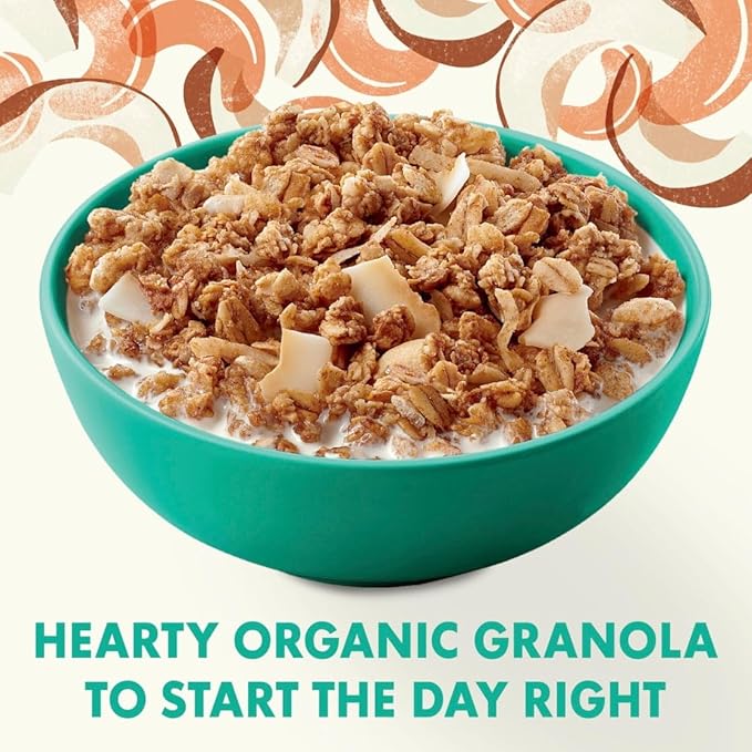 Cascadian Farm Granola Coconut Cashew No Sugar Added 11 oz (Pack of 4)