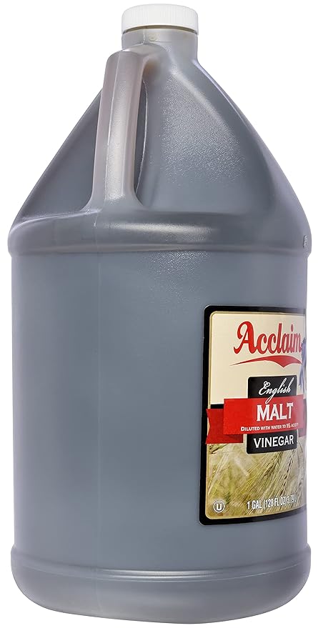 Acclaim English Malt Vinegar All Natural 128 Ounces (1 Gallon) - 5% Acidity