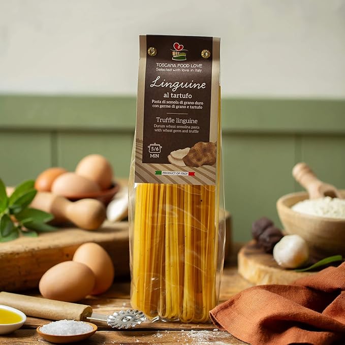 EMILIA FOOD LOVE | Truffle Linguine (4 Pack) - 4x8.8oz (4x250g) - italian pasta (tuscan)