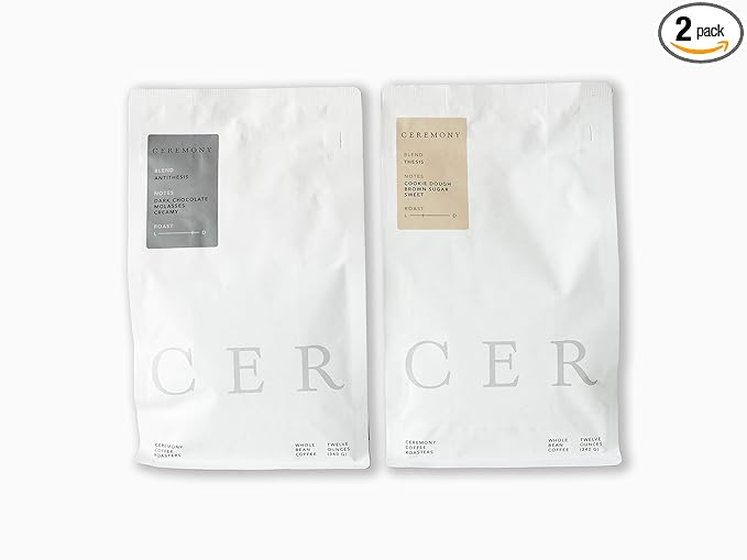 Ceremony Coffee Roasters - House Coffees Variety Pack - Specialty Ground Coffee Antithesis &amp Thesis Blends- 2x12oz Bags (Drip - Medium Grind)