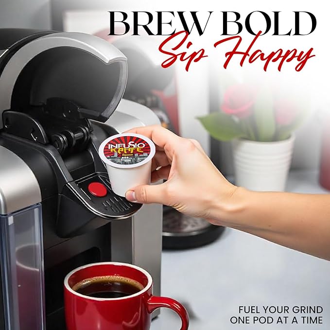 InfuSio Coffee Pods 96 Count Kahfe Liqueur Flavored Medium Roast Single serve Coffee pods for Keurig K Cups Brewers - InfuSio Premium Roasted Keurig 2.0 Compatible