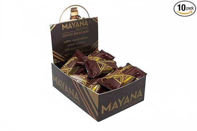 MAYANA CHOCOLATE Coffee Break Mini Bar 1.5 Ounce (Pack of 10)