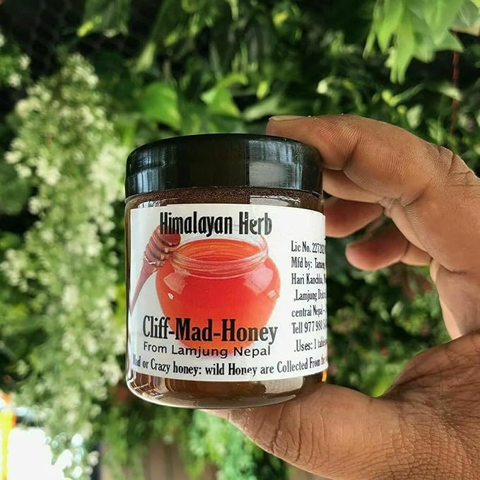 Wild Himalayan Cliff Red Honey 150 Gram From Lumjang Nepal Cliff Honey Nepal 5 Ounce