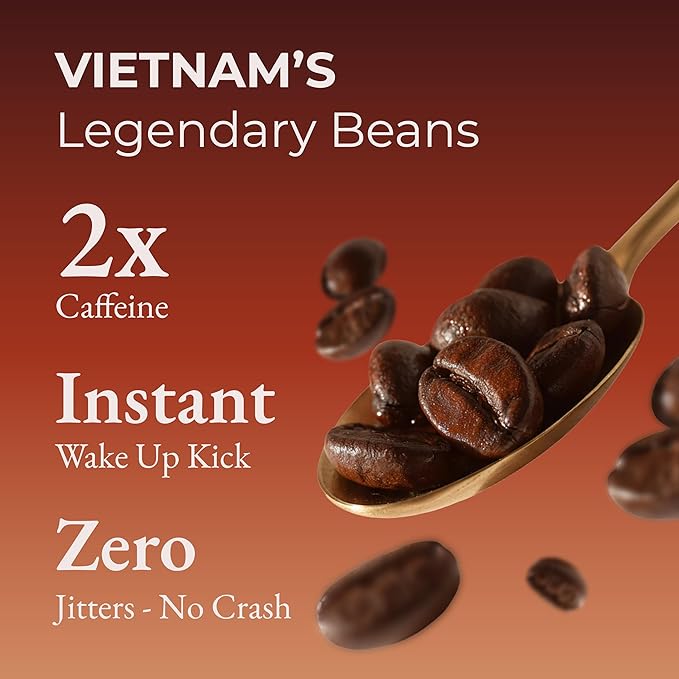 Cafely HaNoi - 100% Robusta Whole Bean Vietnamese Coffee – Dark Roast High Caffeine (Bold &amp Punchy) Thick Crema Low Acid Single Origin Direct Trade For Espresso Phin French Press 12 oz