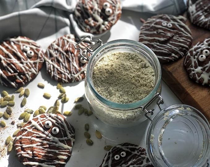 Food to Live Organic Pumpkin Seeds Protein Powder 2 Pounds - 60% Protein Non-GMO Non-Irradiated Pure Flour Kosher Vegan Superfood Bulk for Baking Drinks and Smoothies