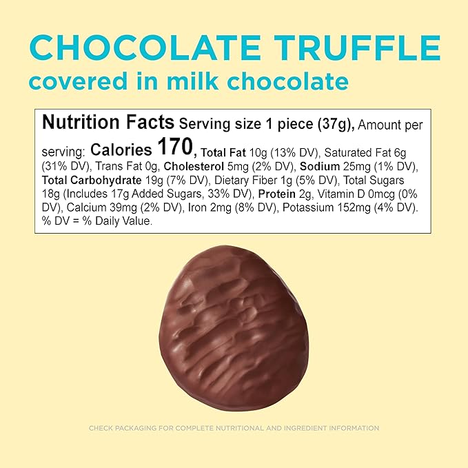 RUSSELL STOVER Easter Chocolate Truffle Milk Chocolate Easter Egg 1.3 oz. (Pack of 18)