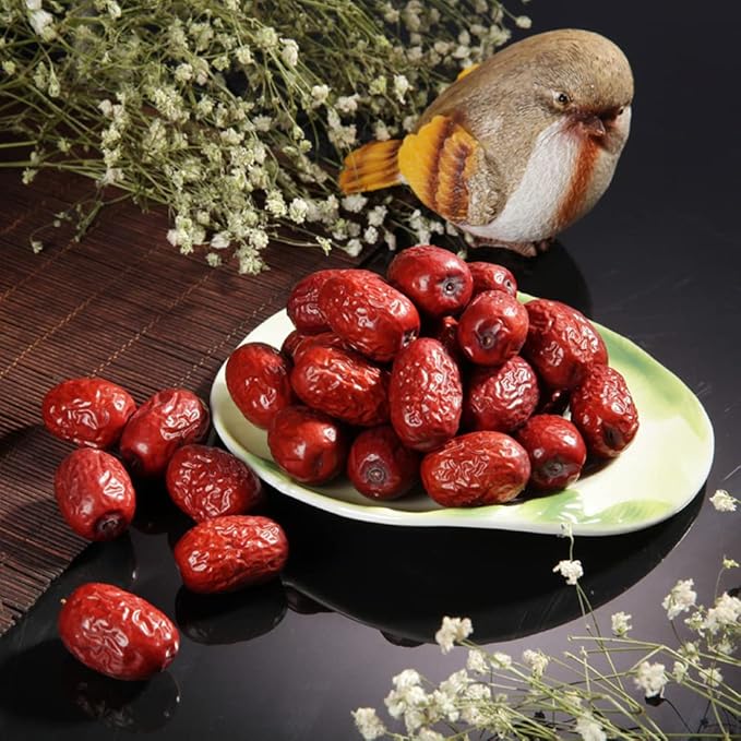 Red Dates Jujube Slices Snack JUJUBE Chinese Organic Dried Hongzao Red Dates Chinese Organic Red Dates Tea (500 Grams /1.10 lbs) 1.0 Count