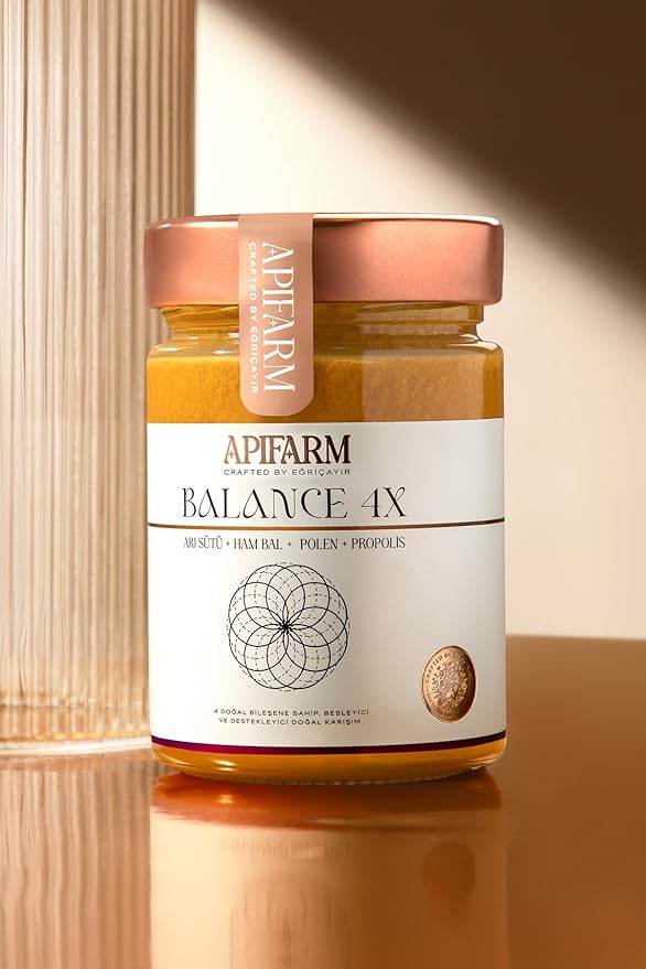 Balance 4x - Royal Jelly Raw Honey Pollen Propolis Blend 415g (14.6oz) - Complete Bee Product Superfood Mix