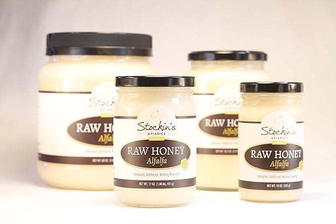 Stockin's Apiaries Raw Alfalfa Honey In Bulk Unheated Unfiltered &amp Nutritious 80 Oz.