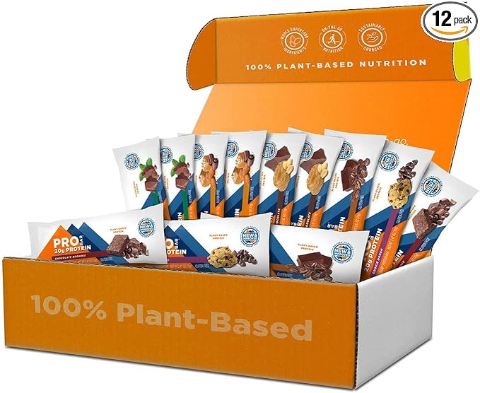 PROBAR - PROTEIN Bar Variety Pack Non-GMO Gluten-Free Healthy Plant-Based Whole-Food Ingredients Natural Energy (12 Count) - Flavors May Vary