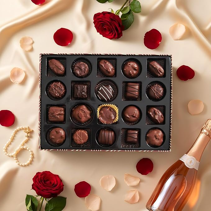 Cremelle Chocolate Gift Box 20 Pieces Collection of Easter Chocolate Gift Basket Perfect Chocolates Assortments for Any Occasion Holidays Birthdays Anniversaries Corporate Gourmet Gifts Baskets