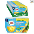 Dole Fruit Bowls Pineapple Tidbits in 100% Juice Snacks 4oz 24 Total Cups Gluten &amp Dairy Free Bulk Lunch Snacks for Kids &amp Adults