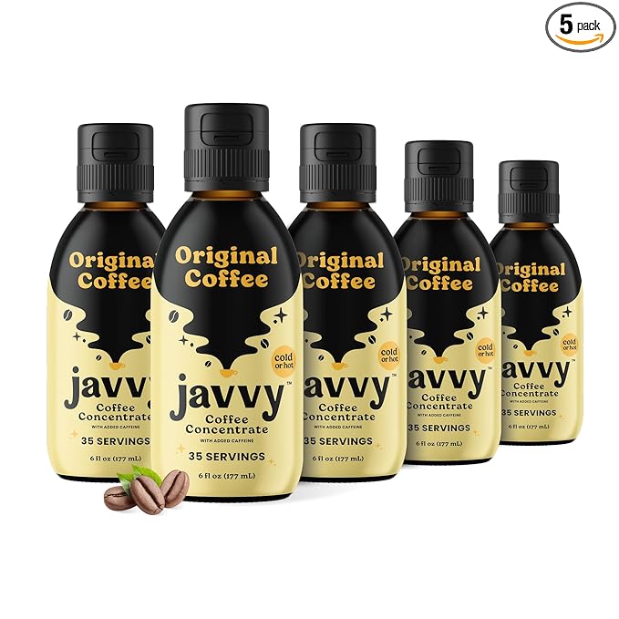 Coffee Concentrate - Cold Brew Coffee Perfect for Hot or Iced Instant Coffees Hot Drinks Cold Brew Concentrate 5 Pack - Original