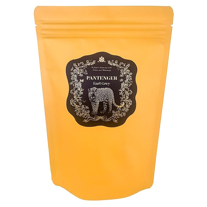 Pantenger Earl Grey Tea Loose Leaf. Organic Tea (4 Oz). Earl Grey Tea is a Blend of Bergamot Essential Oil And Ceylon Black Tea Leaves.