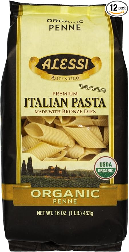 Alessi Italian Organic Penne 1 Pound (Pack of 12)