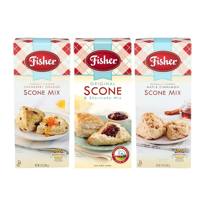 Fisher Scones 1 Cranberry Orange 1 Original 1 Maple Cinnamon (Variety Pack)