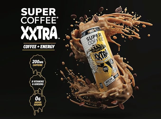 Super Coffee XXTRA Keto Protein Coffee (0g Added Sugar 7g Protein 130 Calories) [Vanilla] 15 Fl Oz 12 Pack | Iced Smart Coffee Drinks - SoyFree GlutenFree