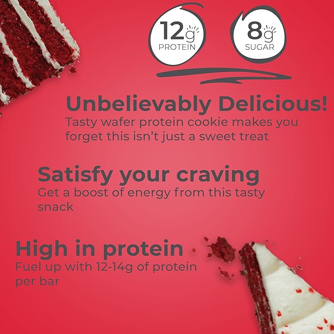 Power Crunch Protein Wafer Bars High Protein Snacks Triple Chocolate 1.4 Ounce (12 Count) and Red Velvet 1.4 Ounce (12 Count)