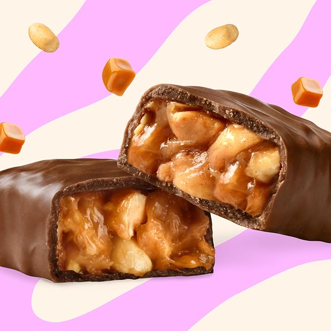 NICKS Peanuts &amp Fudge Keto Chocolate Bars No Added Sugar 180 Calories 4 Net carbs Gluten Free Sweets Low carb Candy Snack Bar – 15-Pack (40g Each)