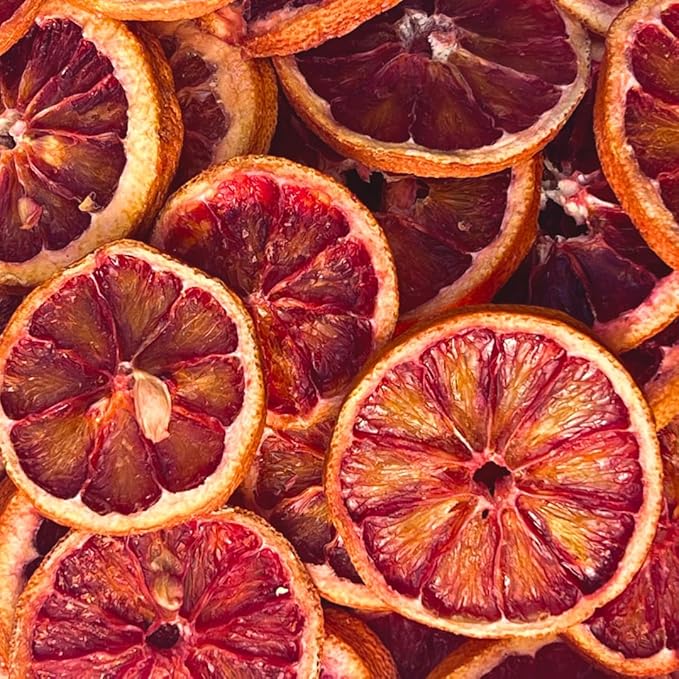 Drink Botanicals Ireland Dried Blood Orange Slices Wheels | 50+ Slices | 100% Natural | For Cocktail Garnishing Wreath Cakes Snacking Infusions Desserts | 5.29 oz 150 Grams | Recyclable PET Jar