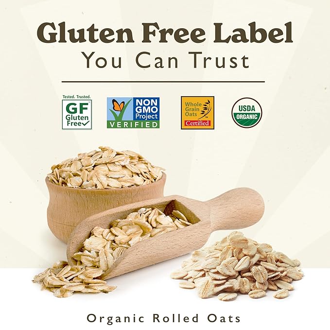 GF Harvest Gluten Free Organic Rolled Oats 32 Ounce Bag Pack of 2