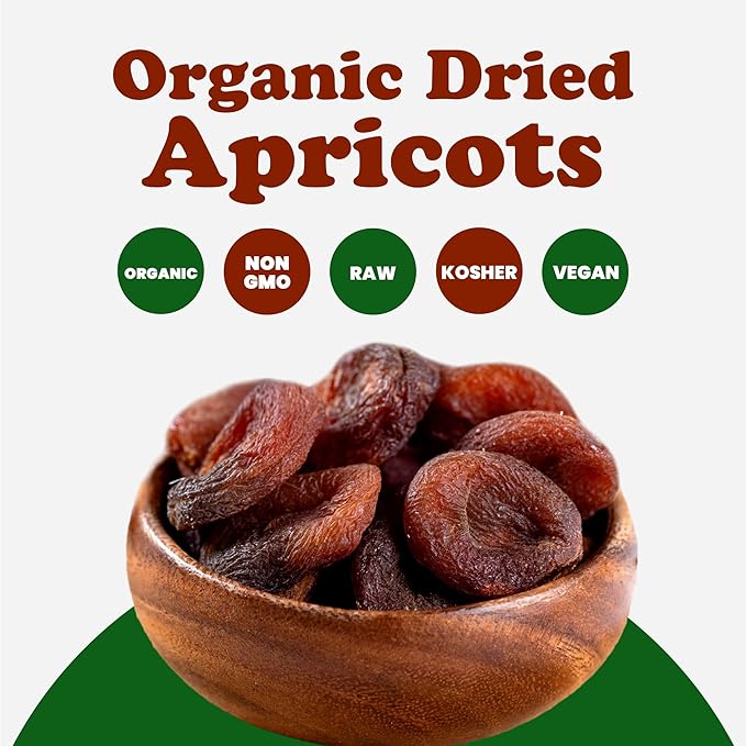 Food to Live Organic Dried Apricots 14 Pounds — Non-GMO Kosher Unsulfured Raw Vegan Bulk
